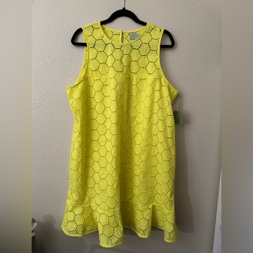 Yellow Sleeveless Mini Dress